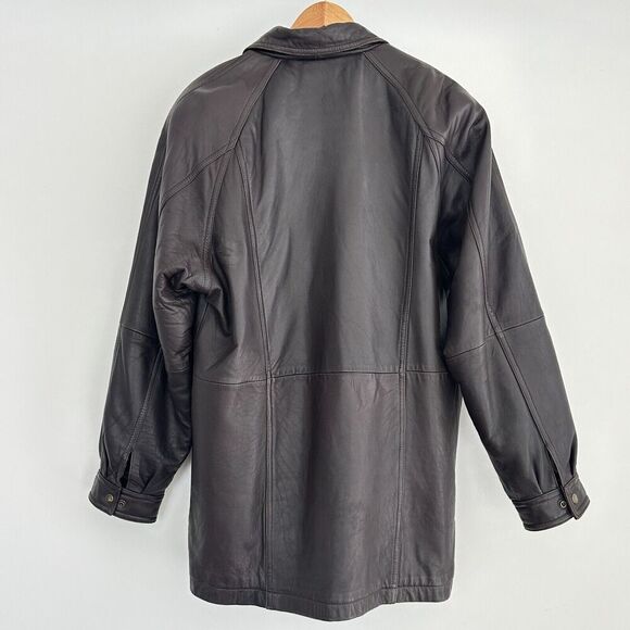 Vintage Leather Oversized Jacket - Picture 7 of 12